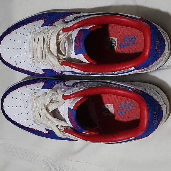 Nike Air Force 1 "Puerto Rico" Red White Blue  Mens Size 9.5 - Picture 4 of 13